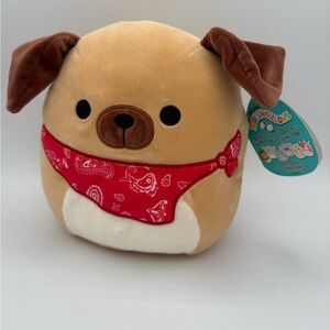 Daryl the‎ Dog Squishmallow 7.5" Bandana Pup NWT